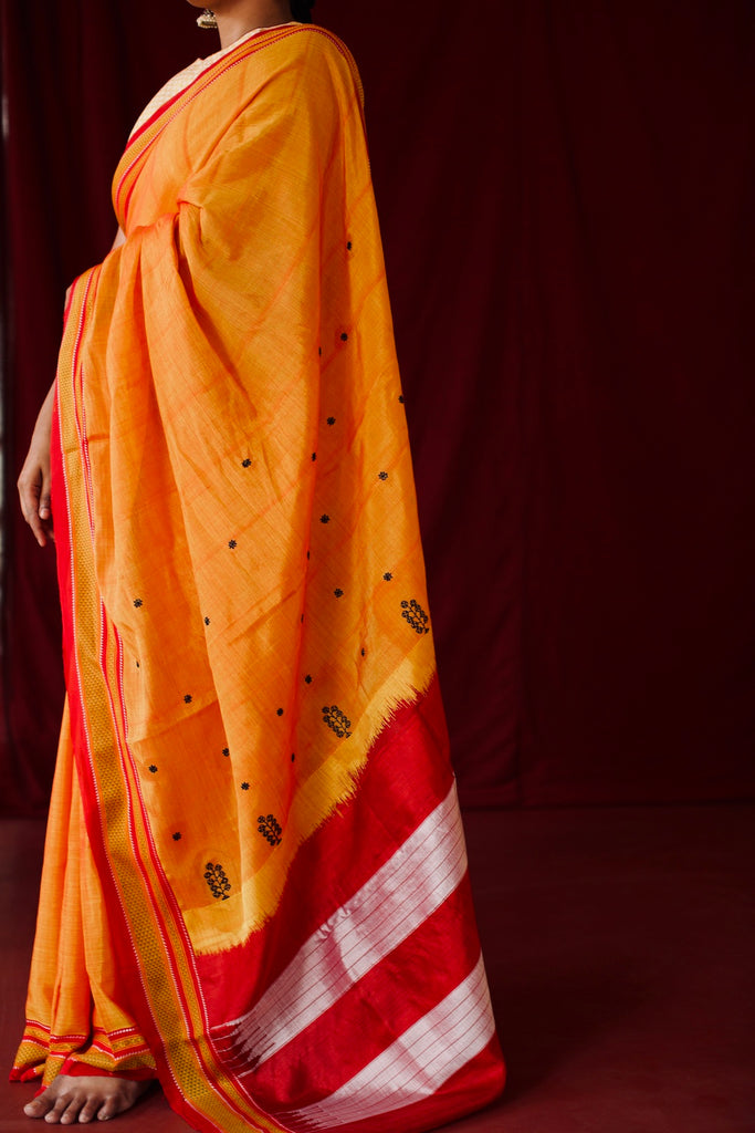 Orange sari