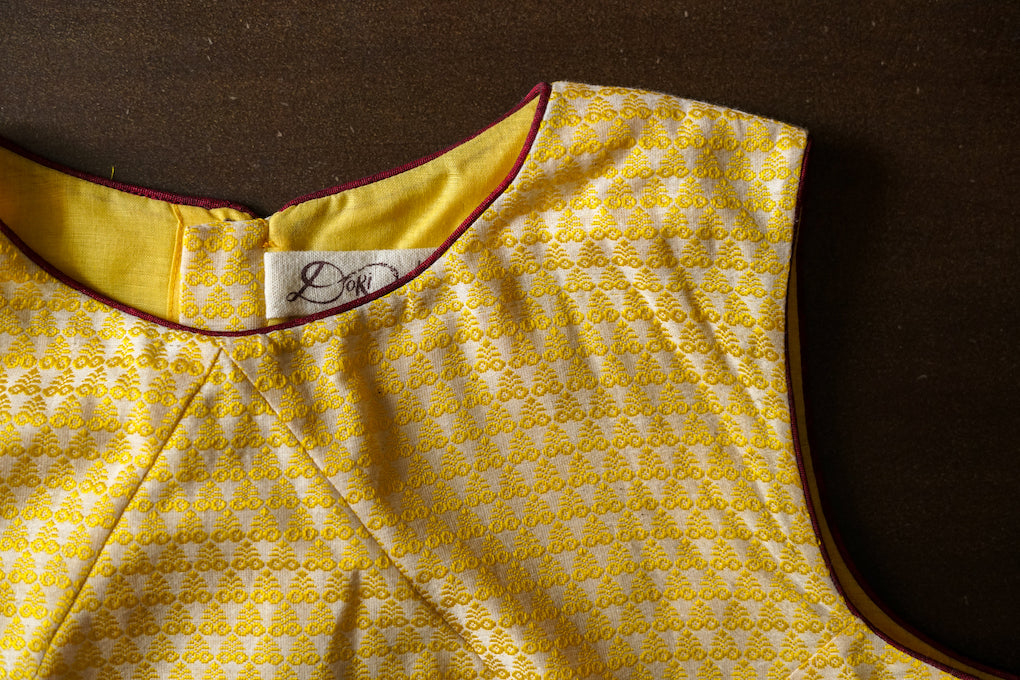 Yellow khana blouse