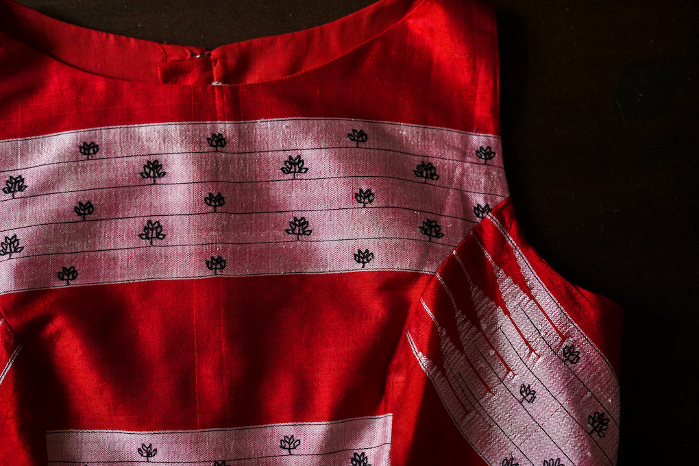 Embroidered pallu blouse