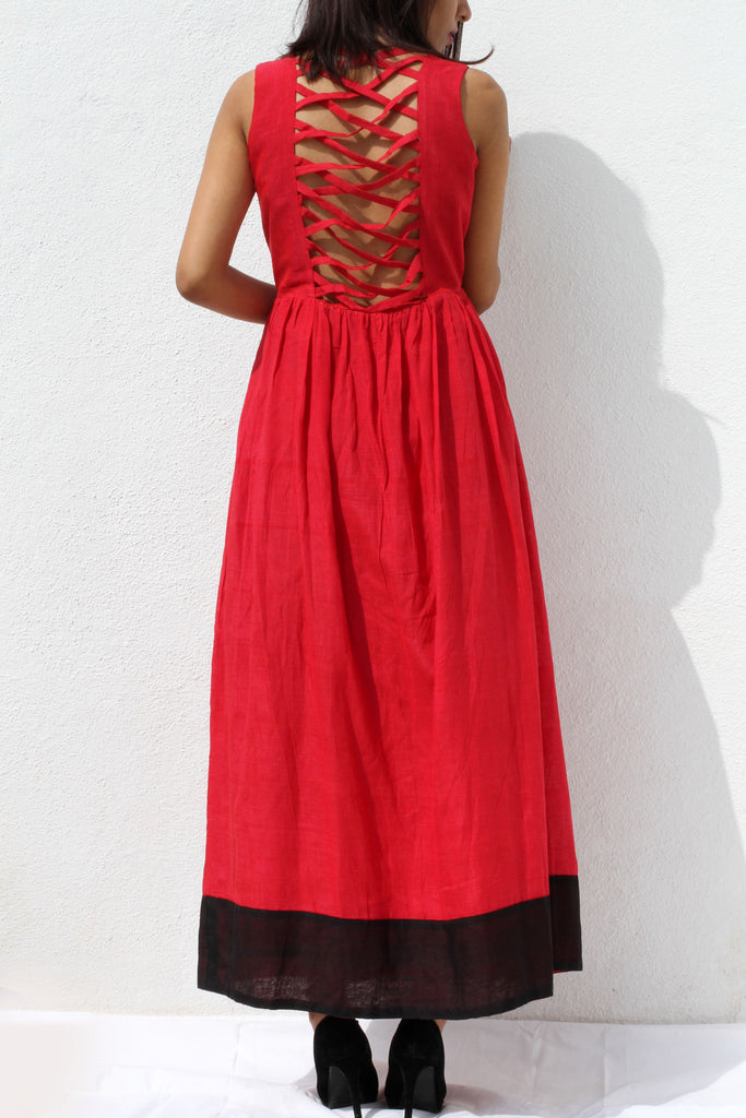 Red maxi dress - shopdori